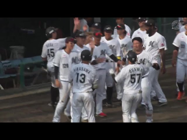 【ファーム】サヨナラの一打!! マリーンズ・小川龍成 勝負強さを見せ勝利を決めるタイムリー!! 2023年8月15日 千葉ロッテマリーンズ 対 横浜DeNAベイスターズ