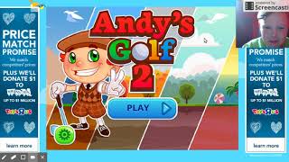 playing Andy's  golf
