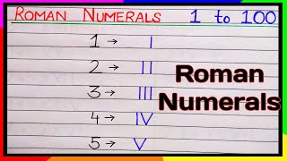 Roman Numerals 1 to 100 Roman Number 1 to 100 Roma