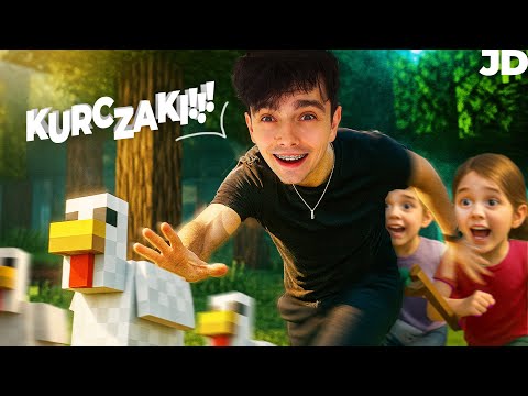 We're building a CHICKEN FENCE! 🐔🐥 Minecraft with KIDS 🐥 | JDABROWSKY