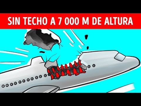 Un avión perdió su techo a 7 000 km de altura,  pero logró aterrizar
