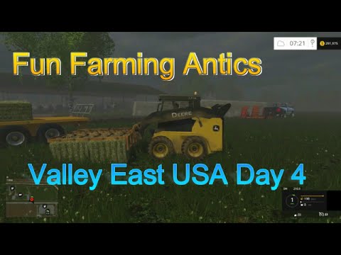 Farming Simulator 2015 ValleyEast USA Day 4 Picking up Bales