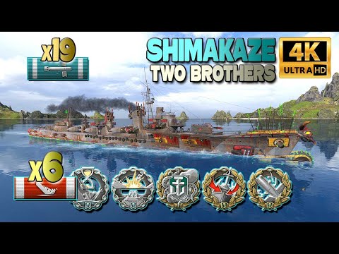 Destroyer Shimakaze on map Two Brothers, 266k damage - World of Warships