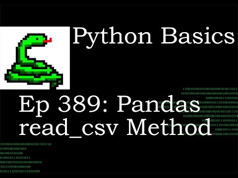 Python Basics Pandas Read Csv Method