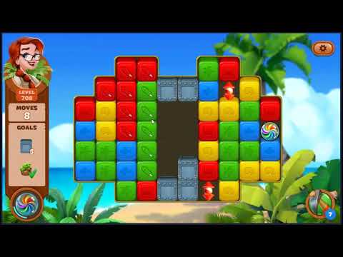 Lost Island Blast Adventure Level 708 - NO BOOSTERS 🏝️ | SKILLGAMING ✔️