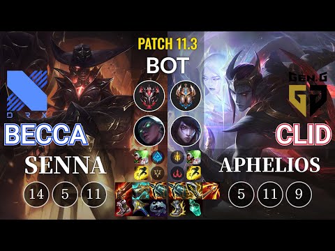 DRX Becca Senna vs GEN Clid Aphelios Bot - KR Patch 11.3