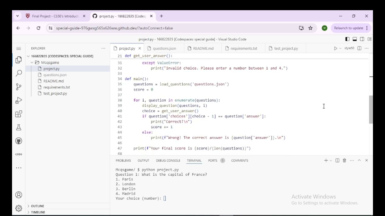 CS50 python final project