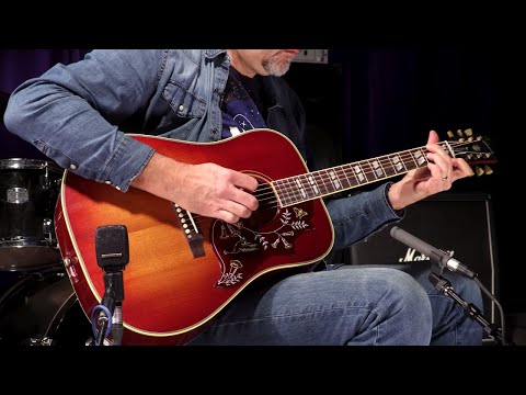 Пример звучания электроакустической гитары Gibson Hummingbird Vintage 2019