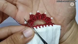 Crochet Dupatta Border Lace pattern Crochet Beads 