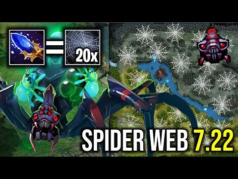 SPIDER QUEEN..!! New Meta Aghanim Scepter Broodmother 20x Web Charger 7.22 | Dota 2