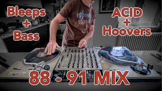 88 - 91 VINYL ONLY Mix || Underground OLD SKOOL Bleeps, Bass, ACID & Hoovers