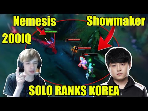 Nemesis VS Showmaker in solo ranks korea | Nemesis stream higlights