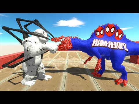 ANTI VENOM GORO vs SPIDERMAN SPINOSAURUS DEATH RUN - Animal Revolt Battle Simulator