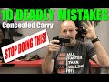 10 CONCEALED CARRY Mistakes NOT to MAKE in 2024.