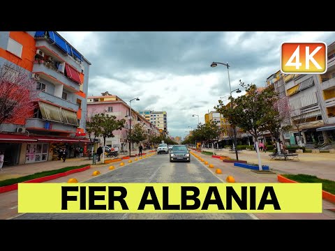 FIER ALBANIA - DRIVING REAL-TIME - QYTETI I FIERIT 2024 [4K]