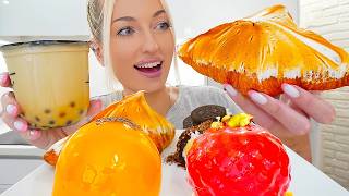 Download lagu ASMR EATING CHOCOLATE CAKE, CROISSANT, BUBBLE TEA, MOUSSE CAKE, DESSERT, MUKBANG, 과일 케이크 먹방 mp3
