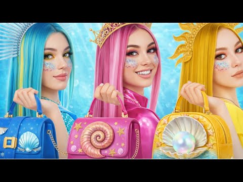 I Tried "Real" Mermaid DIY Makeover Hacks for 24 Hours! 🧜‍♀️✨