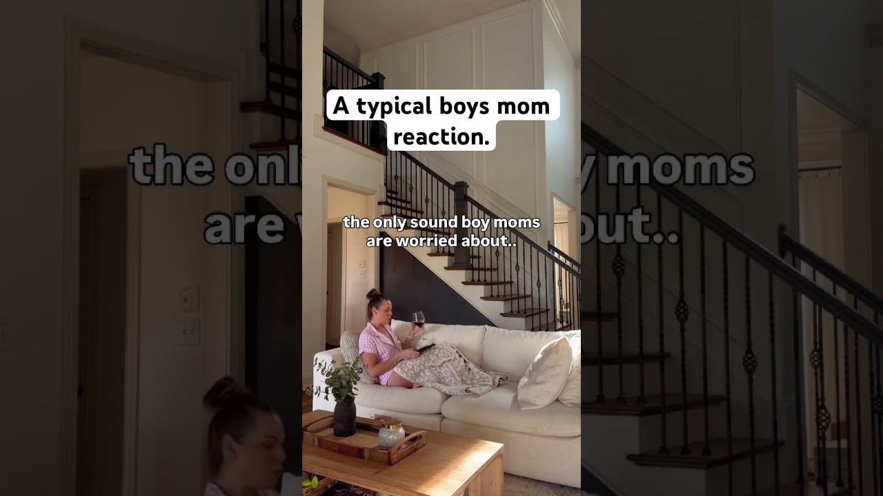 The only time boys mom tend to react is when there is silence #mother #parenting #boymom #shorts