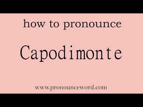 how to pronounce the english word  Capodimonte.