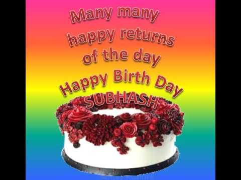 HAPPY BIRTHDAY SUBHASH