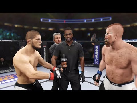 Khabib Nurmagomedov vs. Giant Cyclops (EA sports UFC 2) - Crazy UFC 👊🤪