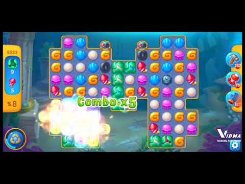 Fishdom. 9533 level no boosters and diamonds. 19 moves