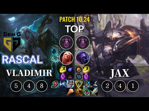 GEN Rascal Vladimir vs Jax Top - KR Patch 10.24