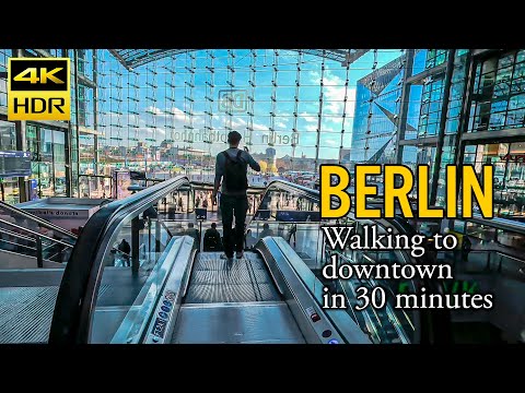 Berlin Spaziergang: Vom Hauptbahnhof zum Brandenburger Tor & Potsdamer Platz | 4K HDR
