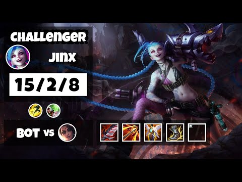Jinx vs Samira NA Challenger BOT (15/2/8) - v11.18