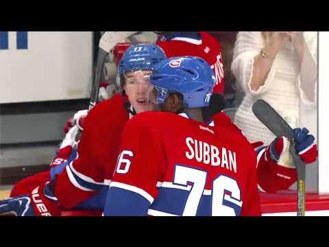 Canadiens vs Penguins PK Subban goal with 0.9 second remaining in the second period