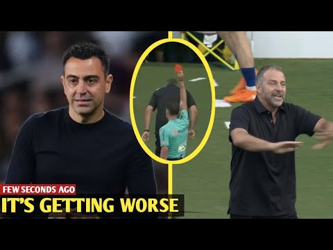 🔵Xavi Hernandez's Outspoken Critique on Hansi Flick's Red Card and Refereeing in La Liga.