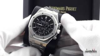 Video thumbnail for AUDEMARS PIGUET Royal Oak Chronograph Black Dial Men's Watch 26320ST.OO.1220ST.01 by Big Watch Buyers