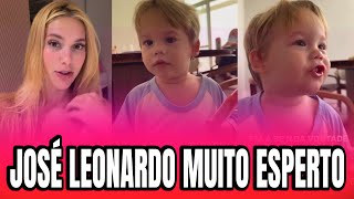 VIRGÍNIA MOSTRA SEU FILHO JOSÉ LEONARDO ESTÁ MUITO ESPERTO 