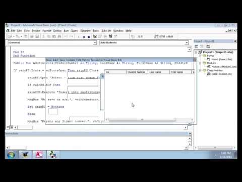 Basic Add Edit Update Delete Search In Vb6 Part 5