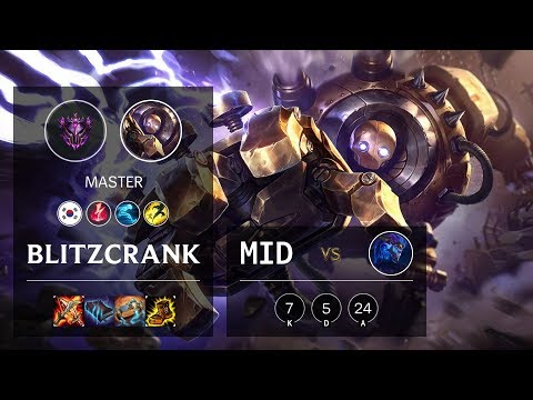 Blitzcrank Mid vs Aurelion Sol - KR Master Patch 10.3