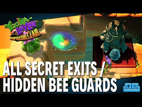 YOOKA LAYLEE AND THE IMPOSSIBLE LAIR | SECRET EXITS AND HIDDEN BEES GUIDE (NO COMMENTARY)