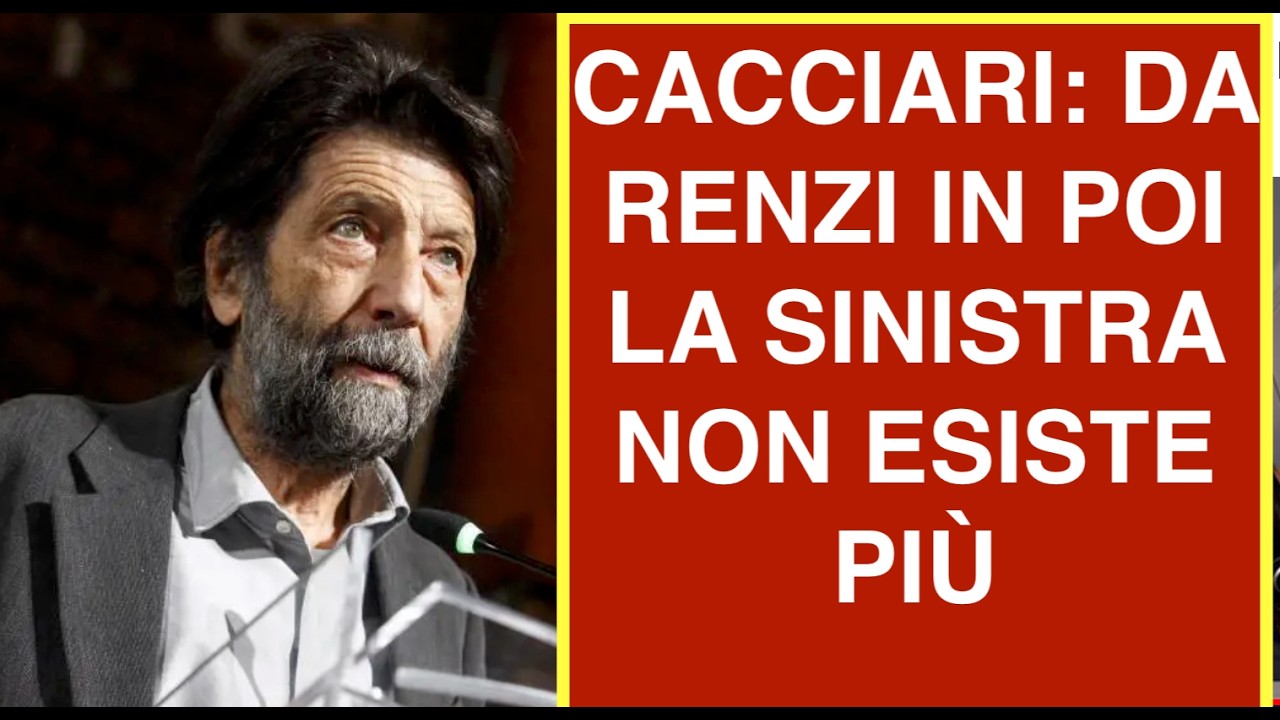 CACCIARI: DA RENZI IN POI LA SINISTRA NON ESISTE PIÙ