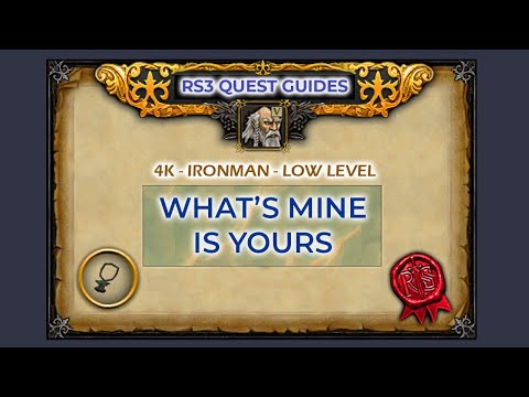 RS3: What's Mine Is Yours Quest Guide (Doric's Quest) | 4K | Ironman | Low Level