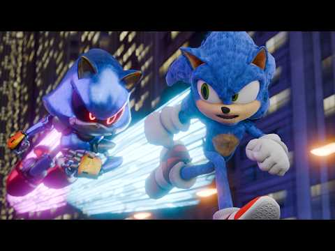 Movie Sonic VS Metal Sonic - The Battle So Far! (3D Fight Animation Compilation)