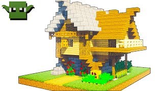 Minecraft Medieval Small House Tutorial (EASY 5X5 BUILDING SYSTEM)