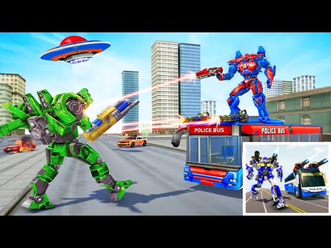 Bus Robot Car Transform War– Spaceship Robot game - Android Gameplay