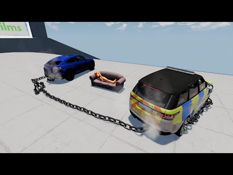 CHAINED CAR MADNESS | BEAMNG DRIVE
