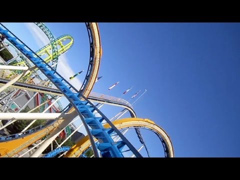 Colossus the Fire Dragon front seat on-ride HD POV Lagoon