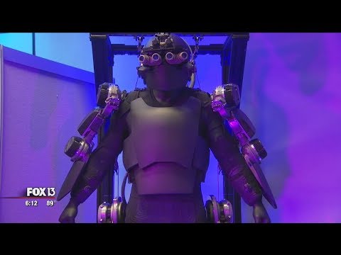 'Iron Man' suit shown at Tampa military conference