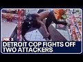 Uniformed Detroit Officer Jumped Inside Gas Station Fights Off Two Attackers