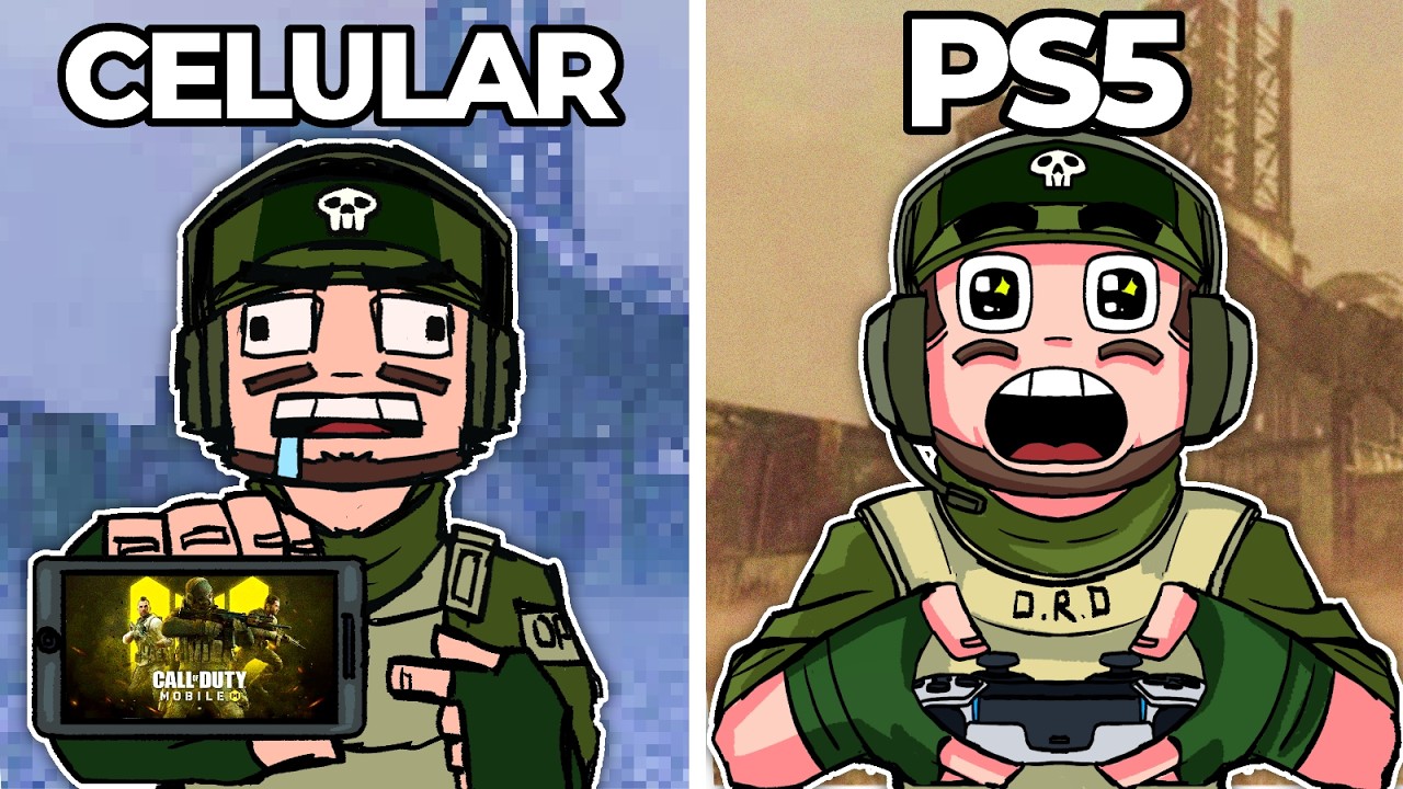 Joguei o MESMO JOGO só que no PS5 e no CELULAR para COMPARAR