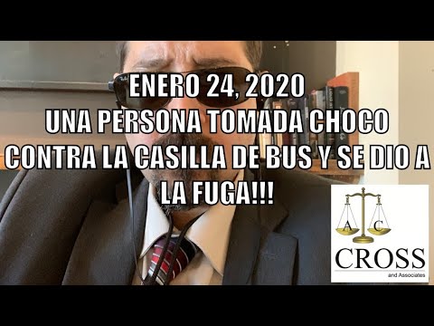 ENERO 24, 2020 UNA PERSONA TOMADA CHOCO CONTRA LA CASILLA DE BUS Y SE DIO A LA FUGA!!! Abogado crim