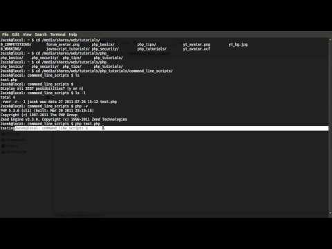 Php Tutorial Command Line Scripts Part 00 Introduction Linux