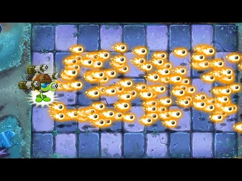 PvZ 2 - Gatling Pea & All AOE Plants Vs 15 Dark Ages Gravestone - Who is Best?