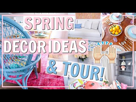 DECORATE WITH ME FOR SPRING 2019 AND HOME TOUR OF NEW SPRING DECOR! Alexandra Beuter Video